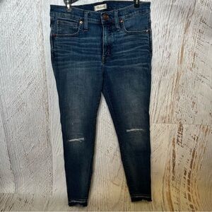 Madewell 9” High Rise Skinny Jeans Size 30 Dark Wash Stretch Denim Women’s